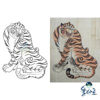 액운을막아주는 호랑이그림 민화도안 민화그리기 호도2