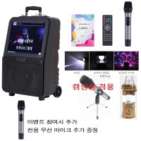 서영엔터테인먼트 케이뮤직박스 AV-1000 이동식노래방기기 캠핑 마이크 받침대 USB 미니 밀러볼