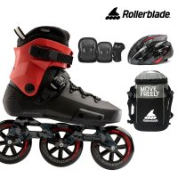 롤러블레이드 트위스터 110 3WD 성인 인라인 스케이트 가방 헬멧 보호대 신발항균건조기 휠커버 외 레드XL mm 240-245