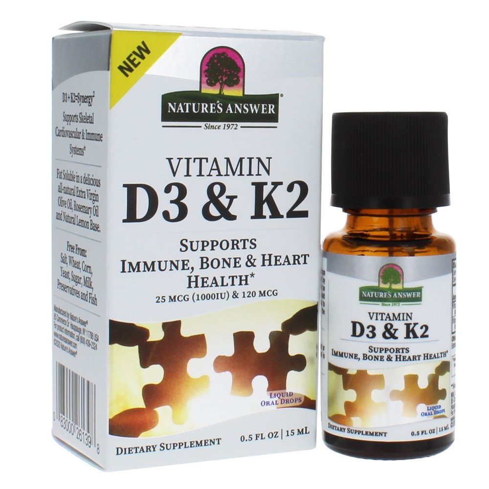 3X  네이쳐스엔서  <b>비타민  D3  K2  드랍스</b>  15ml