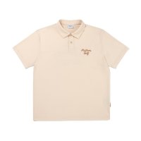 [말본골프][MALBON GOLF]Teeing 포인트 폴로 티셔츠 CREAM (MAN)(K1680599547444063IV01)