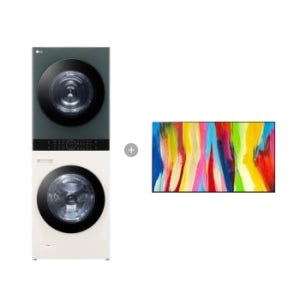 LG 트롬 오브제컬렉션 워시타워 + LG 올레드 evo (벽걸이형) W21EGH-7C2W