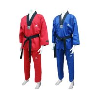 태권도 초등 중등 학생 시범단 도복 색깔 도복 청 홍  170호(170cm)  청색(Blue)