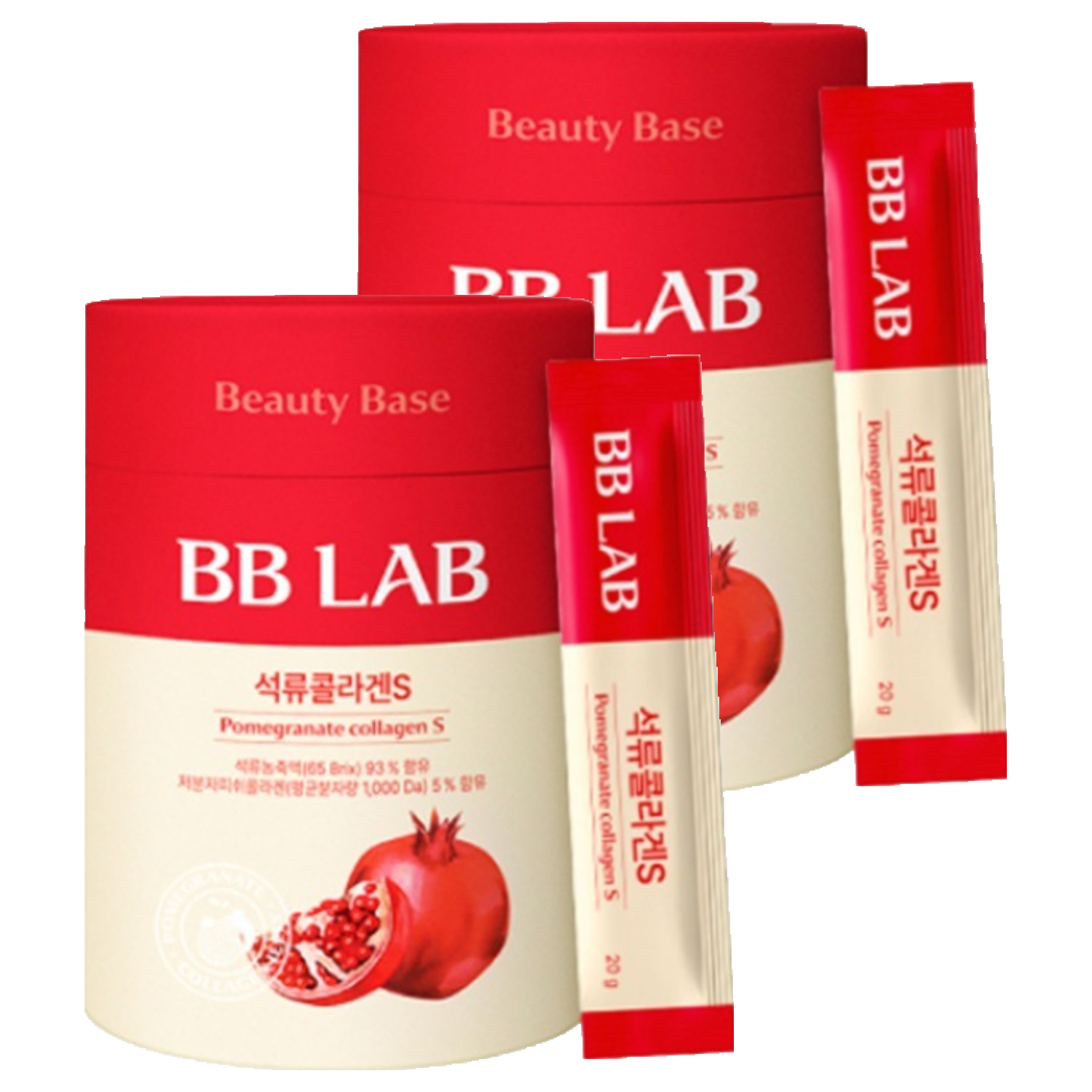 비비랩 <b>석류 콜라겐</b>S <b>젤리</b> 30포  600g  2개  저분자 <b>콜라겐</b>