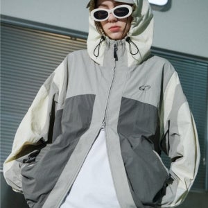 [꼼파뇨] 크래킹 후드 윈드브레이커 그레이 C23SC02