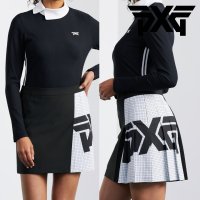 피엑스지 PXG 스커트 여성 빅로고 컬러블록 플리츠 골프스커트