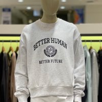 플랙진 플랙 공용 BETTER HUMAN 크롭 스웨트셔츠 3색상 PWTT1WSL32U