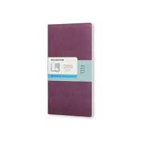 몰스킨 Moleskine Chapters Journal 슬림 포켓 도트 플럼 소프트 커버 3x5 5