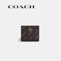 코치 COACH 스냅 월릿 호스 앤 캐리지 닷 프린트