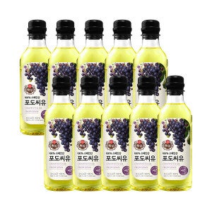 백설 비비고 CJ제일제당 포도씨유 500ML x 10개