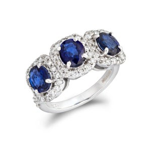 [롯데백화점] 벨라카사 컬러젬스톤 트리플 사파이어 반지 10017510 LE1213819435