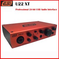 ESI U22XT 전문 스튜디오 녹음 오디오 인터페이스 USB 사운드 카드  마이크 프리 앰프 2 입력2 출력 24 비트96kHz ASIO 2.0