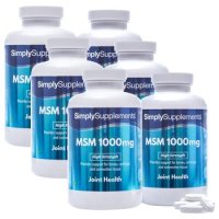 영국 심플리서플먼트 관절 MSM 식이유황 1000mg 120정 6개