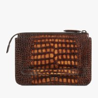 벨루티 클러치 Tersio Alligator Leather Pouch TOBACCO BIS