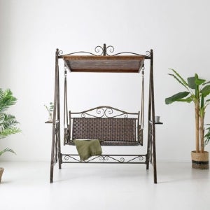 A970 라탄 가든 그네 체어 1color