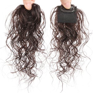 [W2012] 인모100% 원핀 웨이브 정수리 부분가발