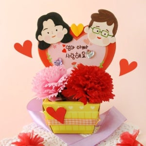 하트 카네이션 방향제 5set 유치원 어린이집 가정의달 만들기 diy 키트