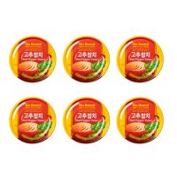 노브랜드 고추 참치 캔 150g 6개