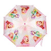 시크릿쥬쥬 투명 반자동 장우산 FRP 어린이집 우산