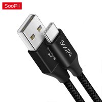 SOOPII 4 피트 USB C 케이블 고속 충전  lPad AirlPad Pro  MacBook  Galaxy 용 LED 디스플레이가 있는 나일론 편조 타입-C 케이블