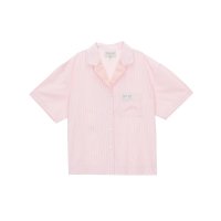 MATIN KIM COMFORT PAJAMA STRIPE SHIRT IN SALMON