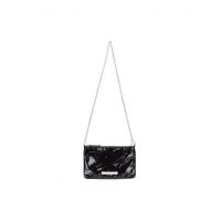 MATIN KIM GLOSSY LEATHER CLUTCH BAG IN