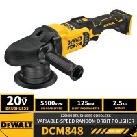 DEWALT 인치 브러시리스 무선 가변 속도 무작위 궤도 폴리셔 20V 리튬 전동 공구 광 DCM848 125MM5 5500RPM