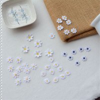 개 꽃 패치 자수 스티커 대 한 패치 바느 Applique DIY 액세서리