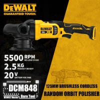 DEWALT 브러시리스 무선 가변 속도 랜덤 궤도 폴리셔 20V 리튬 전동 공구 자동차 연마 베어 도구 DCM848 12