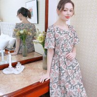 민타레트로 Minta R Lily Flower Long Dress 10225122