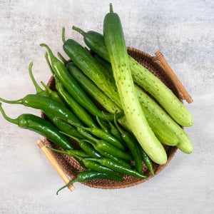 삼겹살 곁들임 채소 모듬(오이고추200g 청양고추150g 오이5입)