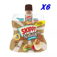 스키피 Skippy 스피키 네추럴 크리미 스퀴즈 파우치 땅콩잼 170g - 6EA