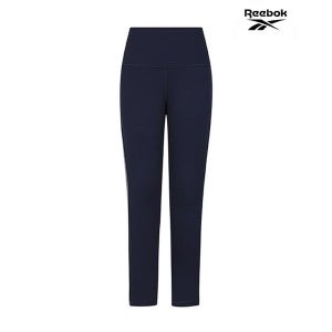 [리복]  Reebok 여성 네이비 트레이닝 SH 벨루어 테이프 7/8부 레깅스 REPA1F343N2