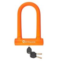 OTTOLOCK Sidekick 컴팩트 U-Lock 경량 실리콘 코팅 자전거 잠금 장치