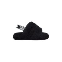 UGG USA 어그 플러프 예 슬라이드 낮은굽 K FLUFF YEAH SLIDE 1098494K-BLK