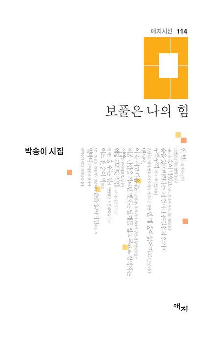 보풀은 나의 힘 : 박송이 시집 표지