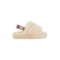 UGG USA 어그 플러프 예 슬라이드 네츄럴 낮은굽 K FLUFF YEAH SLIDE NATURAL 1098494K-NAT