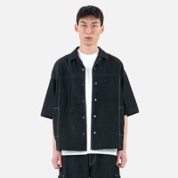 [에센셜바이이큐엘][ESSENTIAL by EQL] Denim Shirts Jacket (Black)