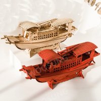 3D 입체 퍼즐 옛날 선박 배 함선-27cm-UV 컬러 인쇄-조립