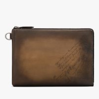 벨루티 클러치 Nino GM Scritto Leather Clutch OLIVE