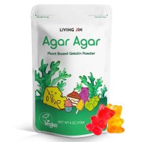 LIVING JIN Agar Agar Powder 4oz Vegan Gelatin 젤라틴 파우더  4 Ounce (Pack of 1)