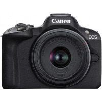 Canon EOS R50 Mirrorless Vlogging Camera (Black) w/RF-S18-45mm F4.5-6.3 is STM & RF-S55-210mm F5-7.1