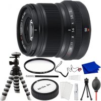 Pixel Connection Fujifilm XF 50mm F/2 R WR Lens (Black) with Advanced Accessory and Travel Bundle Fu