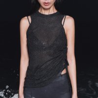 판영 Metalic Sheer Top