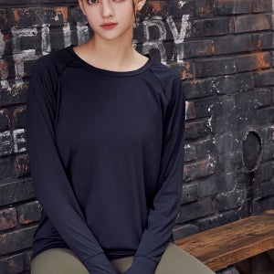 겨울 무브라이트 필라테스운동복빅사이즈 티셔츠 블랙 요가복긴팔 운동복