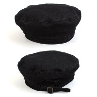 Belted Washing Denim Beret 베레모