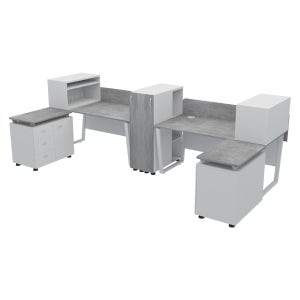 멜론2인책상 D세트(콘크리트)