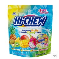 미국 HiChew 하이츄 트로피컬 믹스 스탠드 업 카라멜 간식 360g