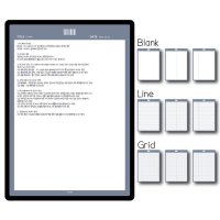 노트패드2 네이비 (9종)  굿노트 속지 PDF 기본 디지털 노트
