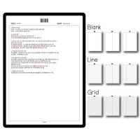 노트패드2 화이트 (9종)  굿노트 속지 PDF 기본 디지털 노트